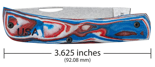 Case Knives Crossroads™ Red/White/Blue Burl G-10 XR Sod Buster® Jr