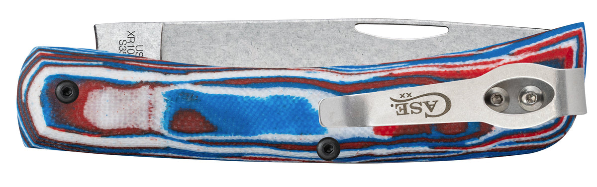 Case Knives Crossroads™ Red/White/Blue Burl G-10 XR Sod Buster® Jr