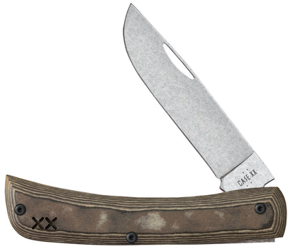 Case Knives Crossroads™ Smooth Luna Richlite® w/ Black G-10 Sod Buster® Jr