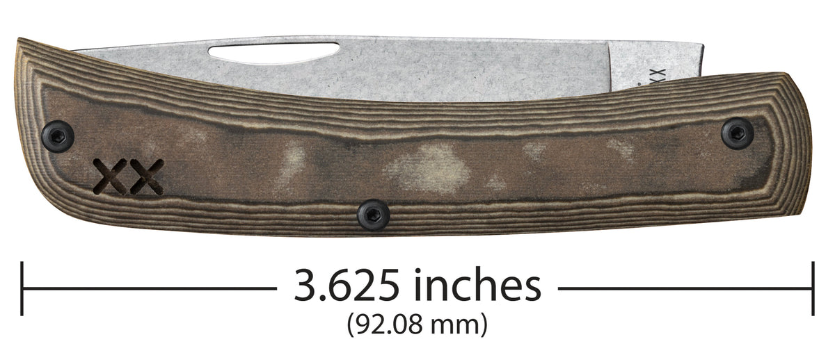 Case Knives Crossroads™ Smooth Luna Richlite® w/ Black G-10 Sod Buster® Jr