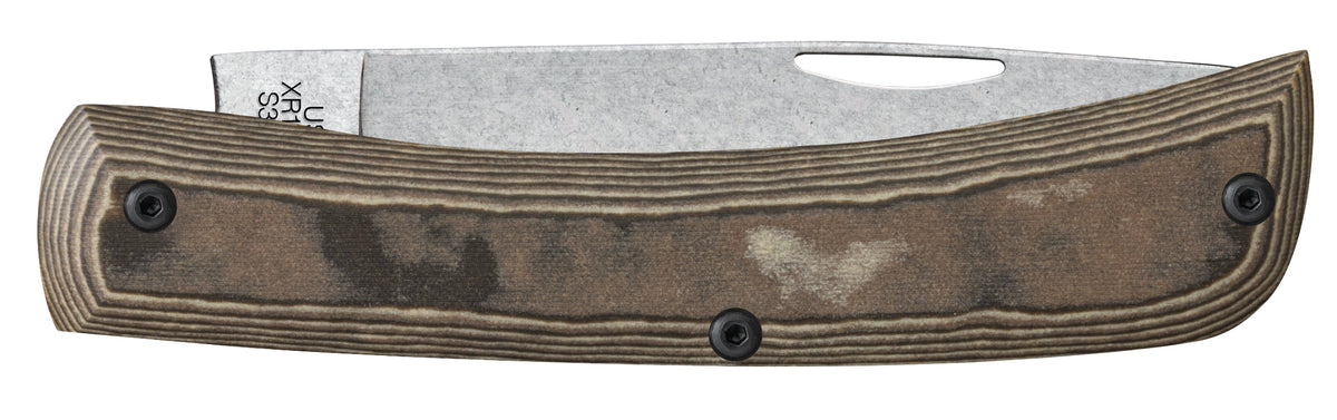 Case Knives Crossroads™ Smooth Luna Richlite® w/ Black G-10 Sod Buster® Jr