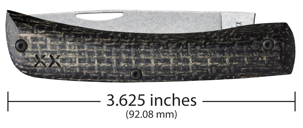 Case Knives Crossroads™ Black Burlap Laminate XR Sod Buster® Jr with Dayglow G-10