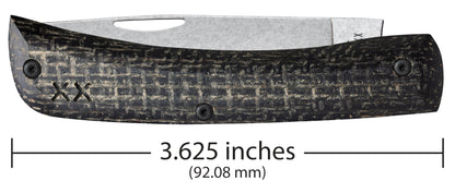 Case Knives Crossroads™ Black Burlap Laminate XR Sod Buster® Jr with Dayglow G-10