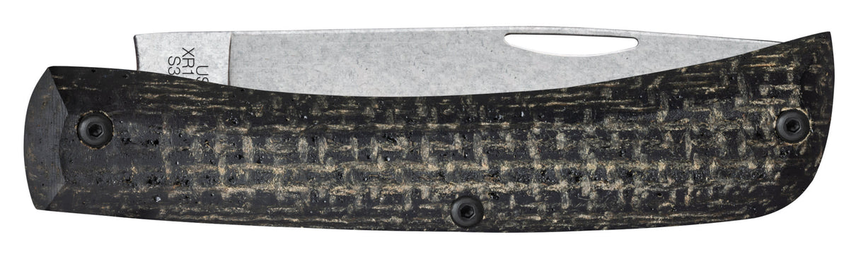 Case Knives Crossroads™ Black Burlap Laminate XR Sod Buster® Jr with Dayglow G-10
