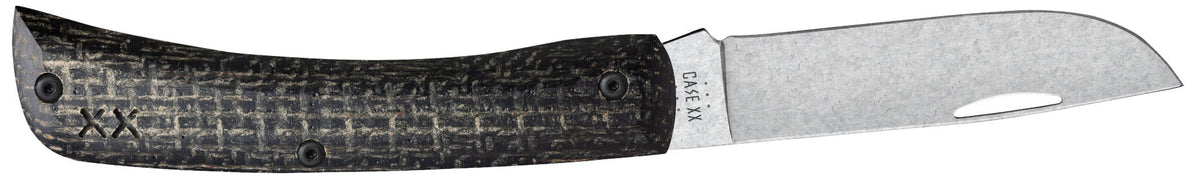 Case Knives Crossroads™ Black Burlap Laminate XR Sod Buster® Jr with Dayglow G-10
