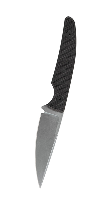 Case Knives Black Carbon Fiber Weave CT2 Hunter with Embellished Leather Sheath