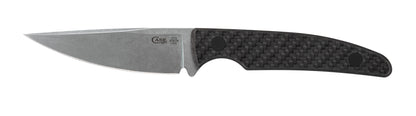 Case Knives Black Carbon Fiber Weave CT2 Hunter with Embellished Leather Sheath