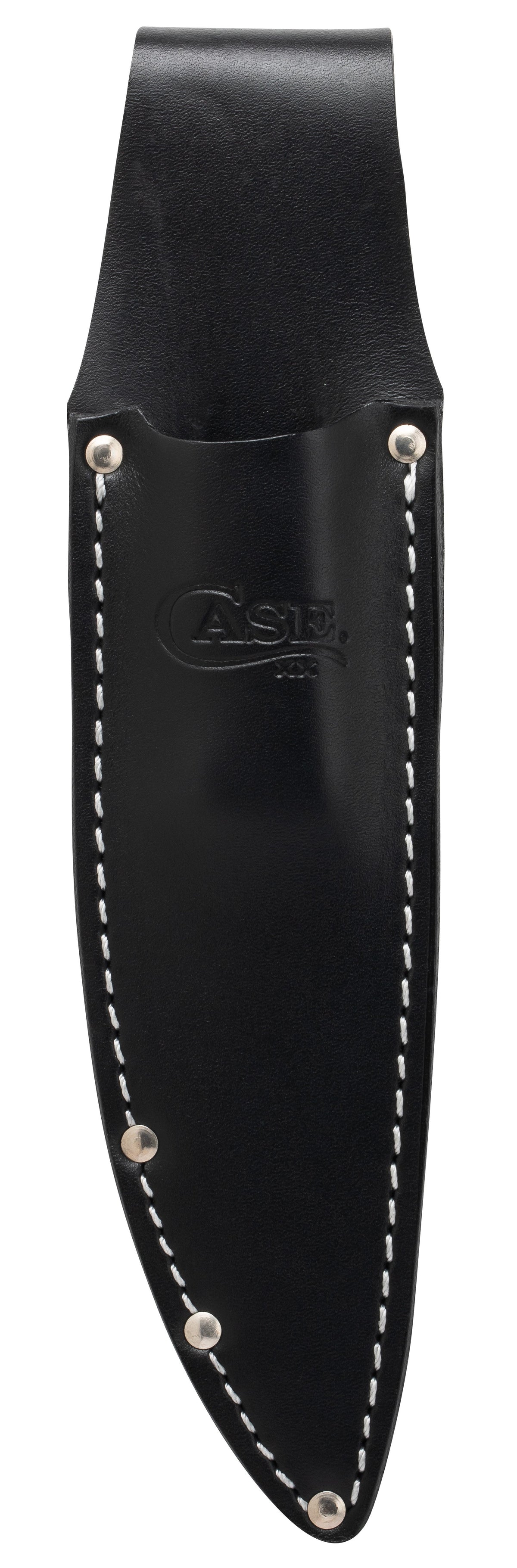 Case Knives Black Carbon Fiber Weave CT2 Hunter with Embellished Leather Sheath