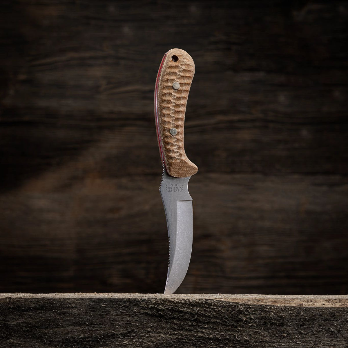 Case Knives Natural Canvas Laminate Ridgeback® Hunter with Sheath