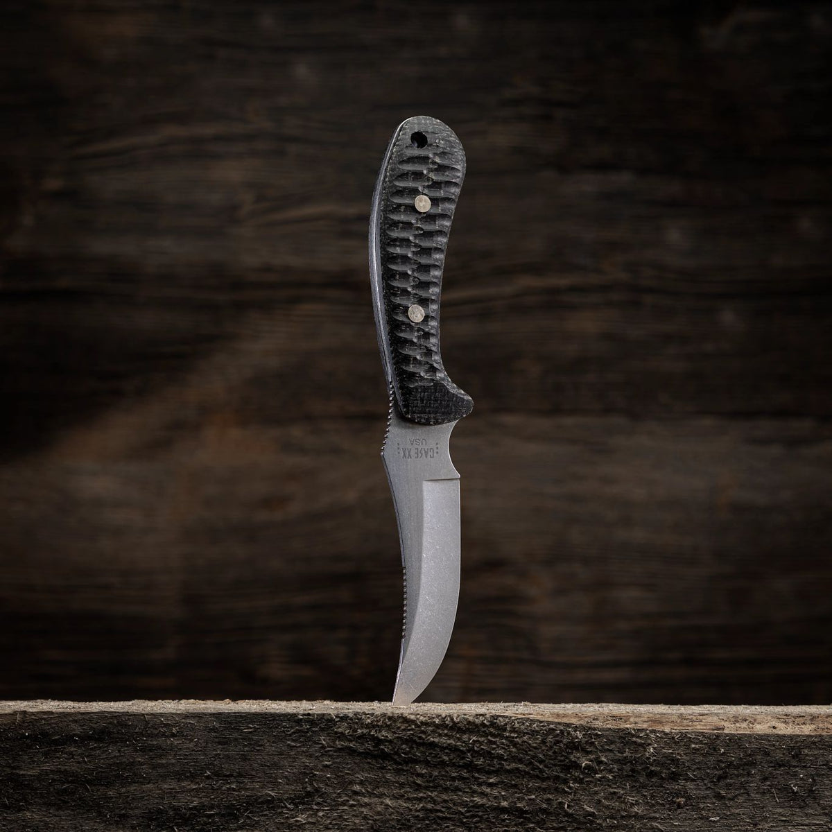 Case Knives Black Burlap Laminate Ridgeback® Hunter with Sheath