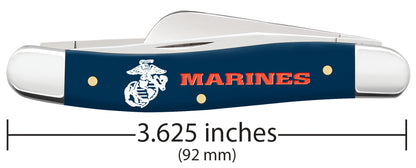 Case Knives USMC® Navy Blue Synthetic Smooth Medium Stockman Gift Set