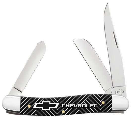 Case Knives Chevrolet® Embellished Smooth Black Synthetic Medium Stockman