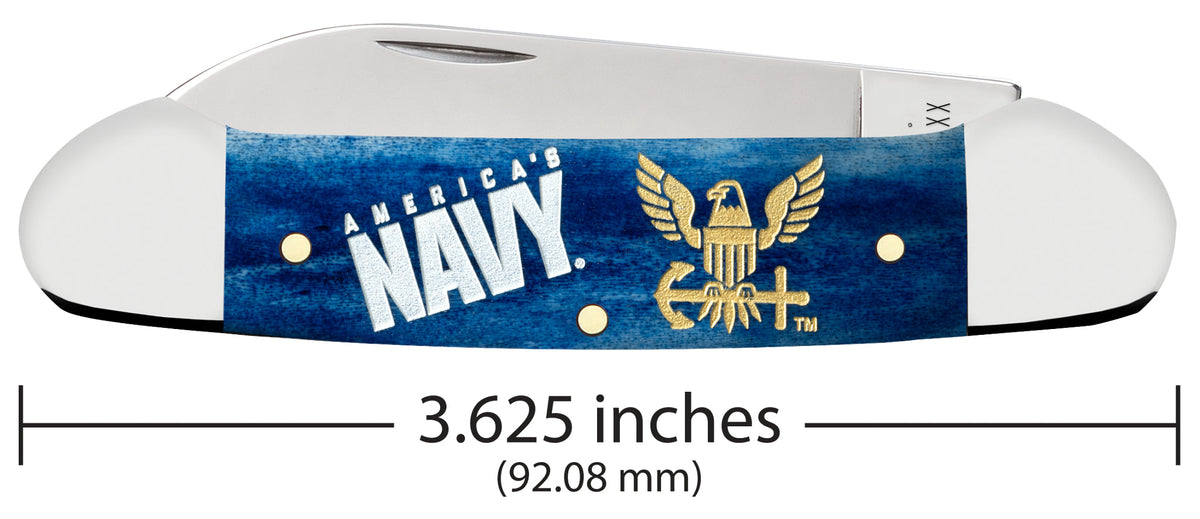 Case Knives US Navy® Smooth Navy Blue Bone Canoe
