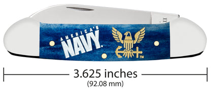Case Knives US Navy® Smooth Navy Blue Bone Canoe