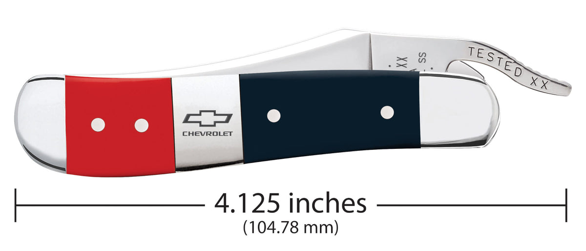 Case Knives Chevrolet® Smooth Red/Blue Synthetic RussLock® Gift Set