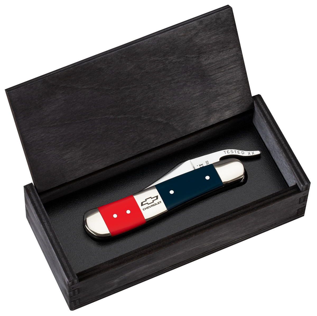 Case Knives Chevrolet® Smooth Red/Blue Synthetic RussLock® Gift Set