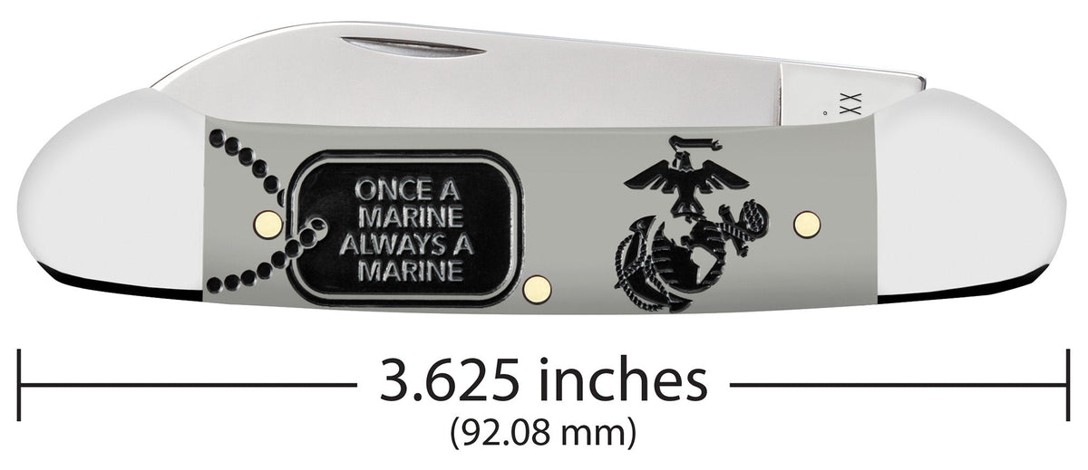 Case Knives USMC® Embellished Smooth Red Syntheitc Medium Stockman