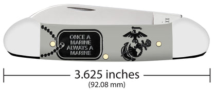 Case Knives USMC® Embellished Smooth Red Syntheitc Medium Stockman