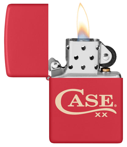 Case Knives Zippo® Case Logo Red Matte Lighter