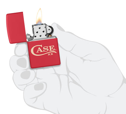 Case Knives Zippo® Case Logo Red Matte Lighter