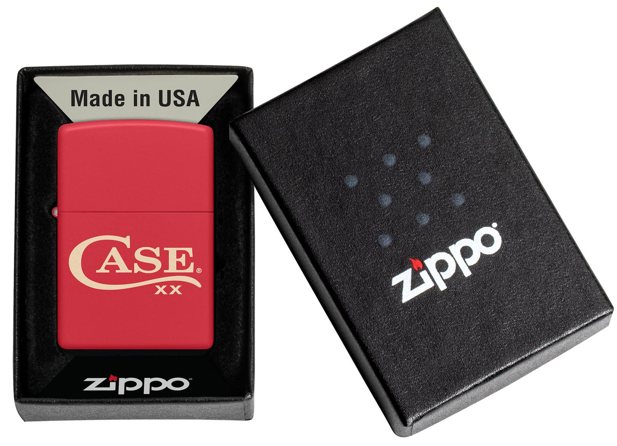 Case Knives Zippo® Case Logo Red Matte Lighter