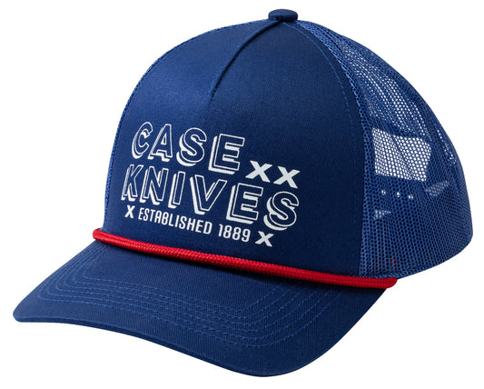 Case Knives Blue 5 Panel Cap with Rope