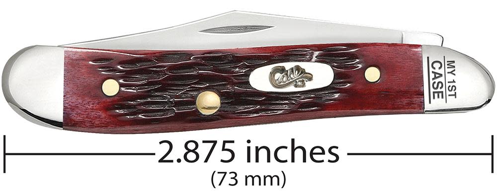 Case Knives My First Case Peach Seed Jig Old Red Bone Peanut Knife