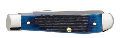 Case Knives Rogers Corn Cob Jig Blue Bone Mini Trapper Knife