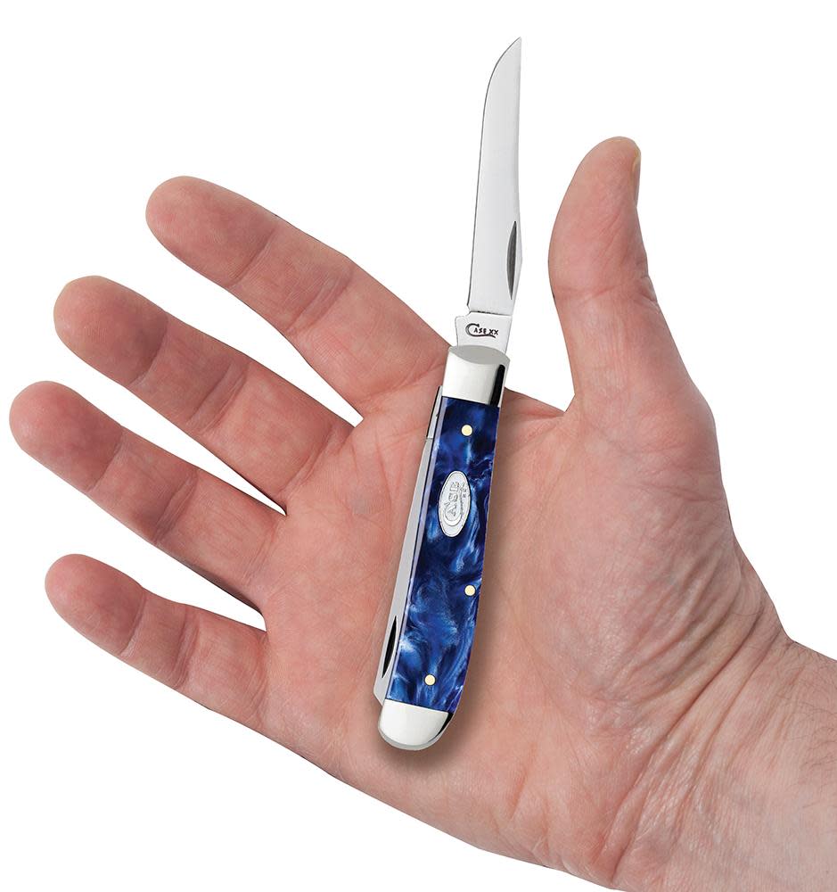 Case Knives Blue Pearl Kirinite® Mini Trapper Knife
