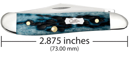 Case Knives Pocket Worn® Peach Seed Jig Mediterranean Blue Bone Peanut