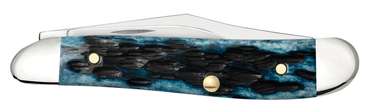 Case Knives Pocket Worn® Peach Seed Jig Mediterranean Blue Bone Peanut
