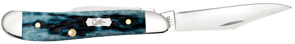 Case Knives Pocket Worn® Peach Seed Jig Mediterranean Blue Bone Peanut