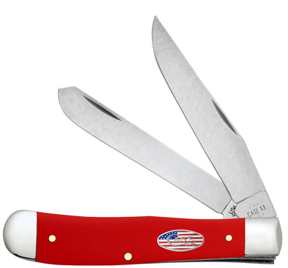 Case Knives American Workman Smooth Red Synthetic CS Trapper Knife