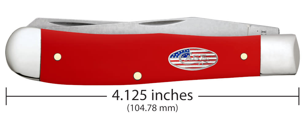 Case Knives American Workman Smooth Red Synthetic CS Trapper Knife