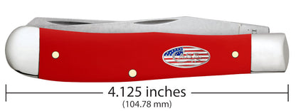 Case Knives American Workman Smooth Red Synthetic CS Trapper Knife