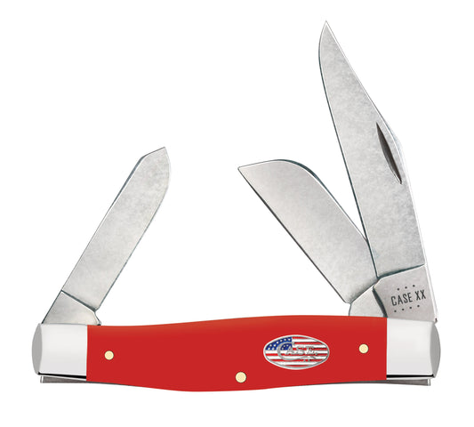 Case Knives American Workman Smooth Red Synthetic CS Large Stockman