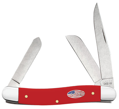 Case Knives American Workman Smooth Red Synthetic CS Medium Stockman Knife
