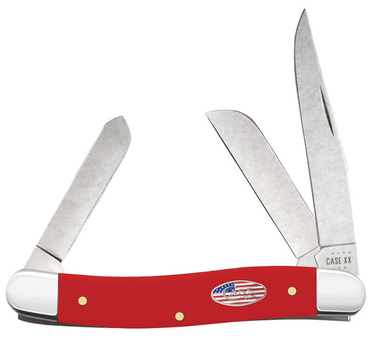 Case Knives American Workman Smooth Red Synthetic CS Medium Stockman Knife
