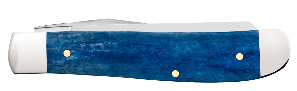 Case Knives John Wayne Embellished Smooth Navy Blue Bone Mini Trapper