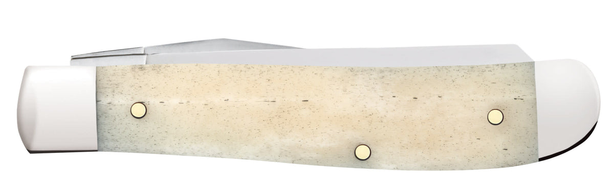 Case Knives John Wayne Embellished Smooth Natural Bone Mini Trapper