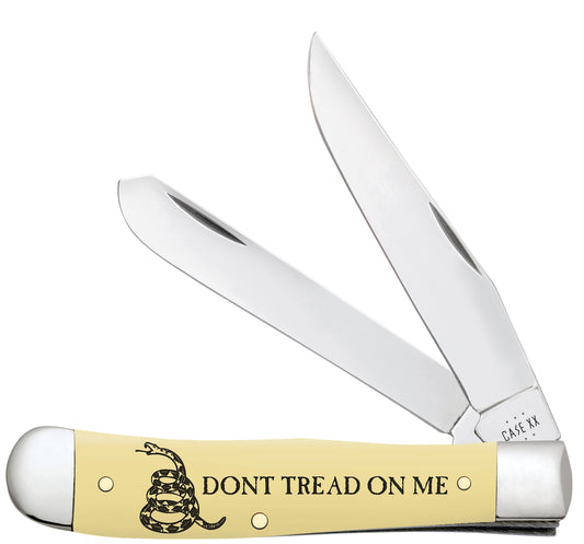 Case Knives Dont Tread on Me® Embellished Smooth Yellow Synthetic Trapper Knife