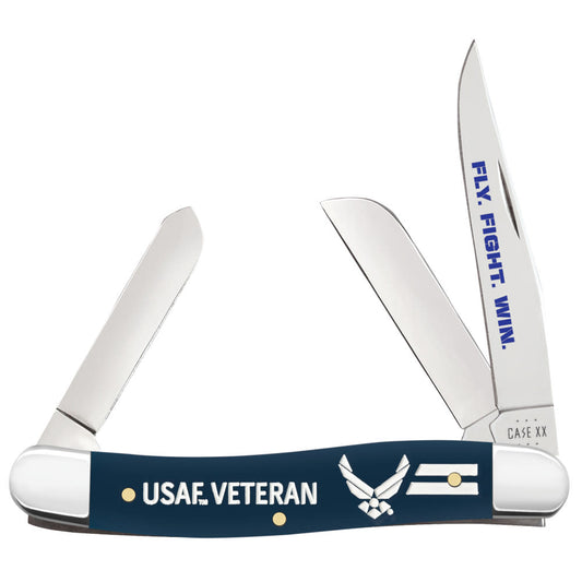 Case Knives United States Air Force™ Embellished Smooth Navy Blue Synthetic Medium Stockman