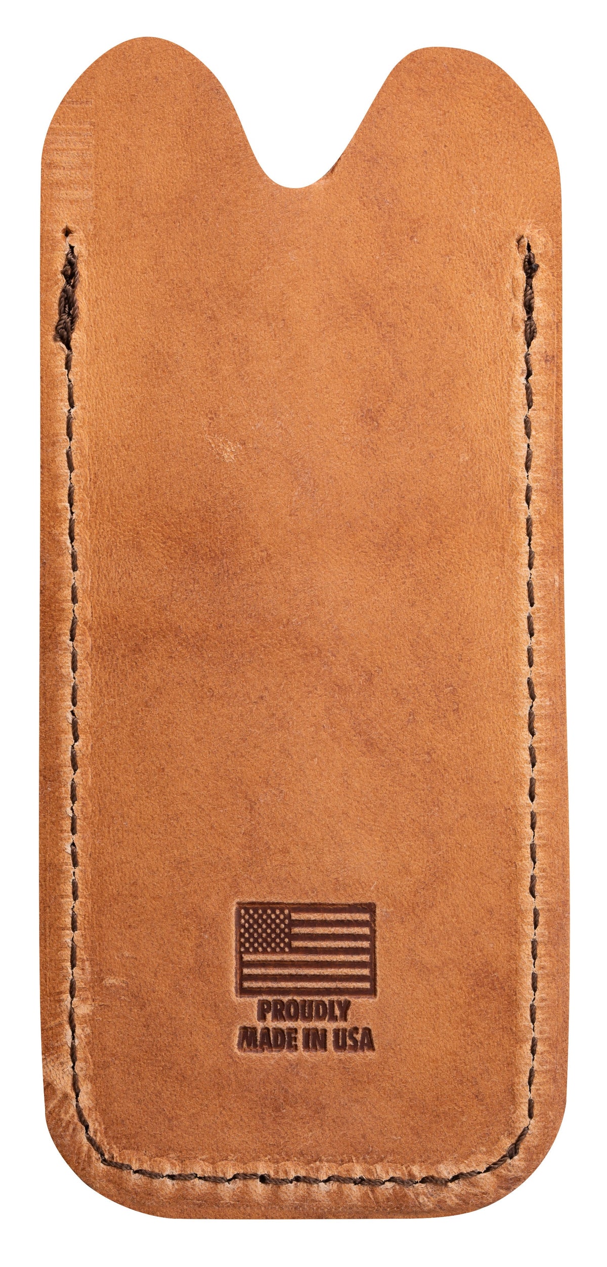 Case Knives Genuine Brown Leather Knife Slip with Herringbone Design