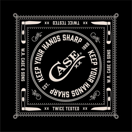 Case Knives Black & White Bandana