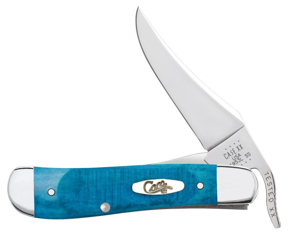 Case Knives Sawcut Jig Caribbean Blue Bone RussLock® Knife