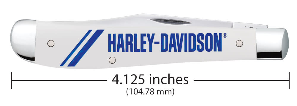 Case Knives Harley-Davidson® Embellished Smooth White Synthetic Slimeline Trapper