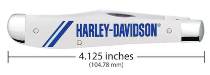 Case Knives Harley-Davidson® Embellished Smooth White Synthetic Slimeline Trapper
