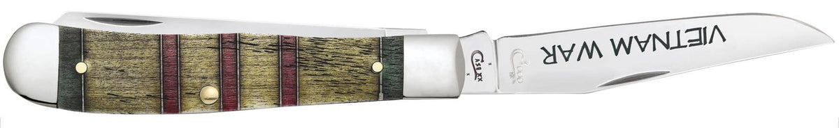 Case Knives Vietnam War Gift Set Smooth Natural Bone Trapper Knife