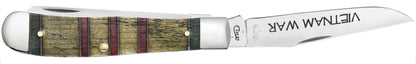 Case Knives Vietnam War Gift Set Smooth Natural Bone Trapper Knife