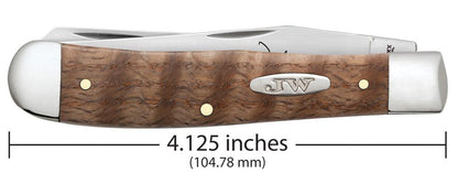 Case Knives John Wayne Smooth Curly Oak Trapper Knife